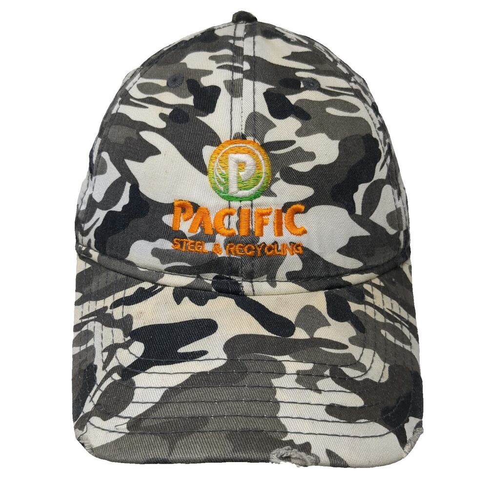 Otto Baseball Cap Gray Camo One Size Pacific Steel Recycling Pocatello Idaho Hat